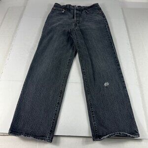 Levi's Jeans Women's 27x25* Ribcage High Rise Straight Crop Black Denim Tag 27